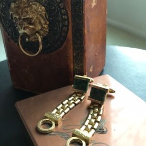 Vintage Gold Dante Jade Cufflinks